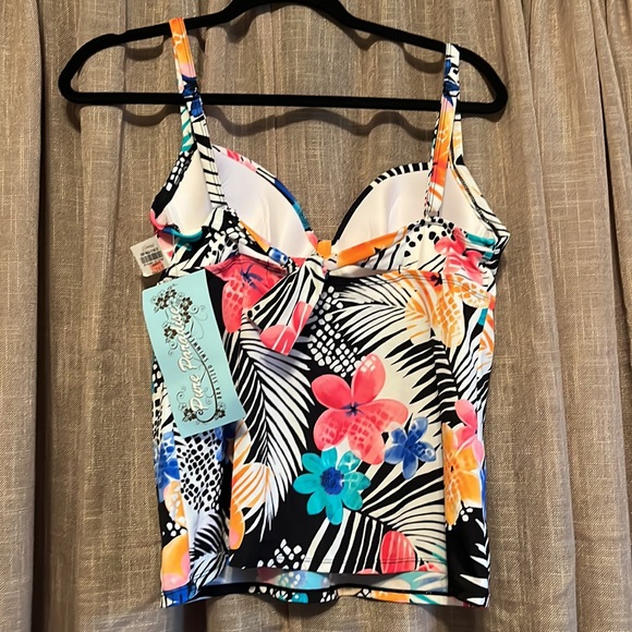 jcpenney Swim Nwt Tankini Bra Size 3234 D Pure Paradise Bra Size